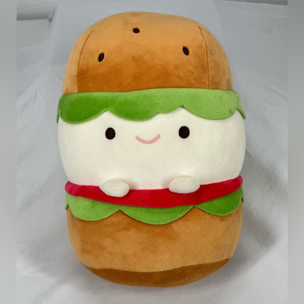 Miniso Food Series Hamburger Plush Burger Toy with Smiling Face